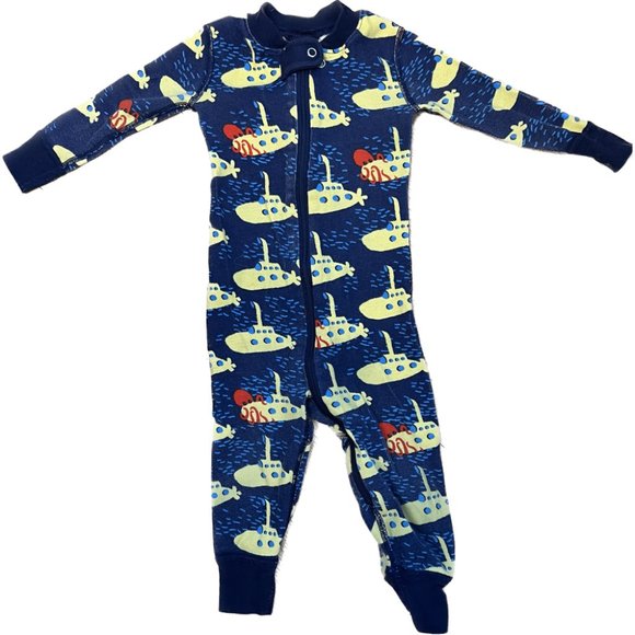 Hanna Andersson Other - Hanna Andersson Toddler Boys' Yellow Submarine Footless Zip Pajamas, 18-24M